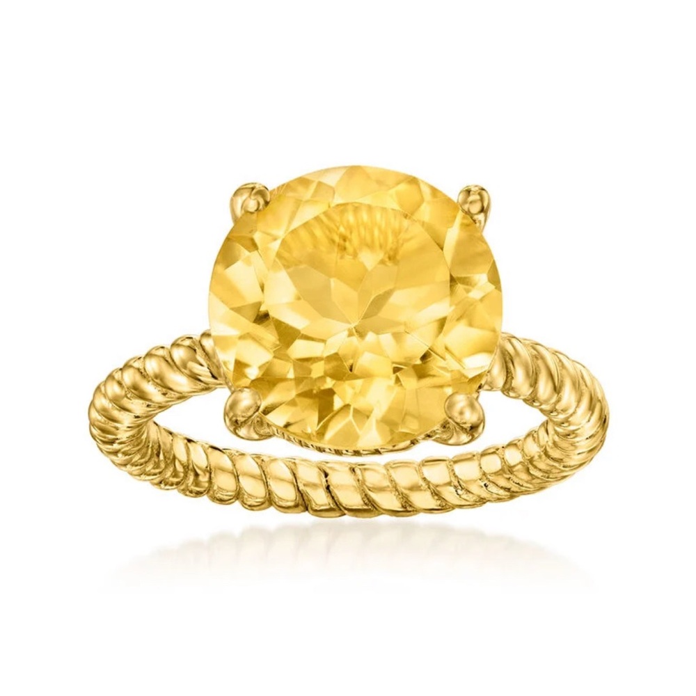 Citrine Cocktail Ring Rare Luxury Find